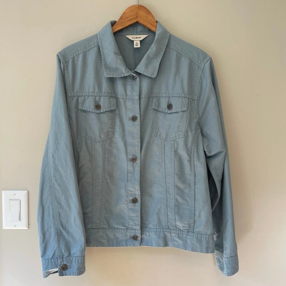 L.L. Bean Linen Blend Trucker Jacket